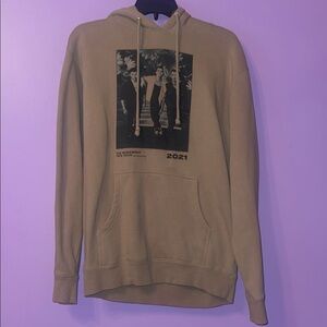 Jonas Brothers Men's Tan Graphic Hoodie